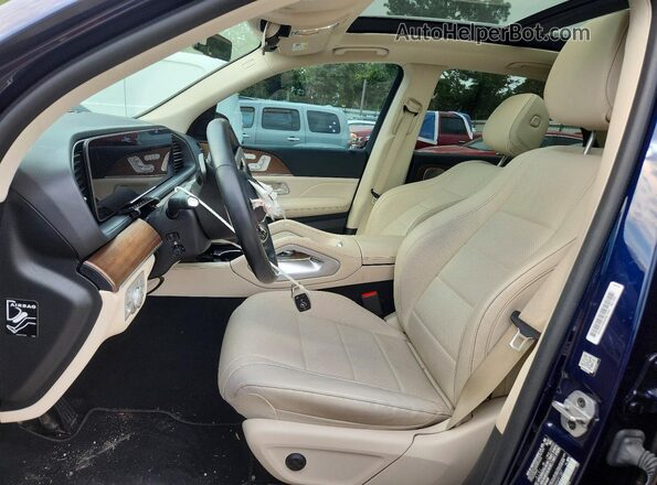 4JGFB4KE3MA491387 2021 MERCEDES-BENZ GLE Blue Widok wnętrza z przodu