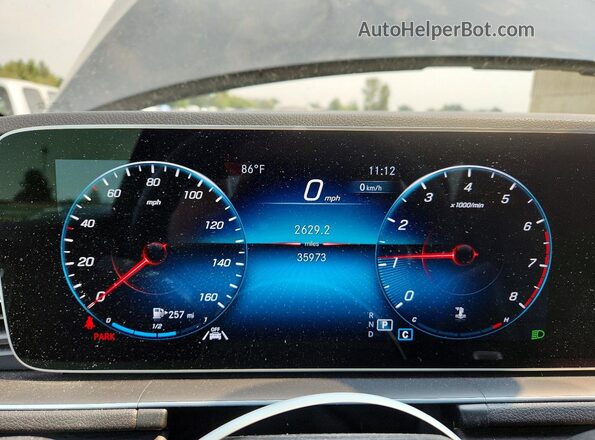 4JGFB4KE8MA365770 2021 MERCEDES-BENZ GLE Black ხელსაწყოთა პანელის ხედი