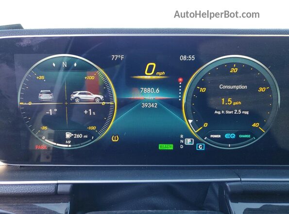 4JGFB5KB3MA545721 2021 MERCEDES-BENZ GLE White Instrument cluster view
