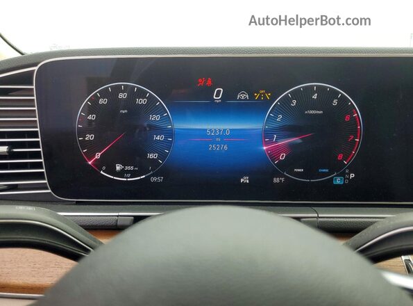 4JGFB5KB6RB103517 2024 MERCEDES-BENZ GLE Burgundy ხელსაწყოთა პანელის ხედი