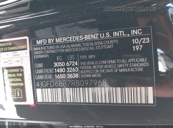 4JGFD6BB7RB097968 2024 MERCEDES-BENZ AMG GLE 53 COUPE Black Widok komory silnika