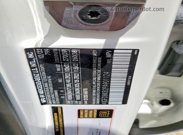 4JGFD8KB2PA901124 2023 MERCEDES-BENZ GLE White VIN sticker view