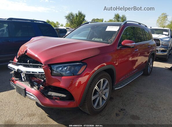 4JGFF5KE4LA227085 2020 MERCEDES-BENZ GLS 450 Red წინა მარცხენა ხედი სამი მეოთხედიდან