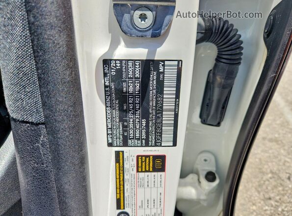 4JGFF8GE8LA179682 2020 MERCEDES-BENZ GLS White Панорамний вид салону 360°