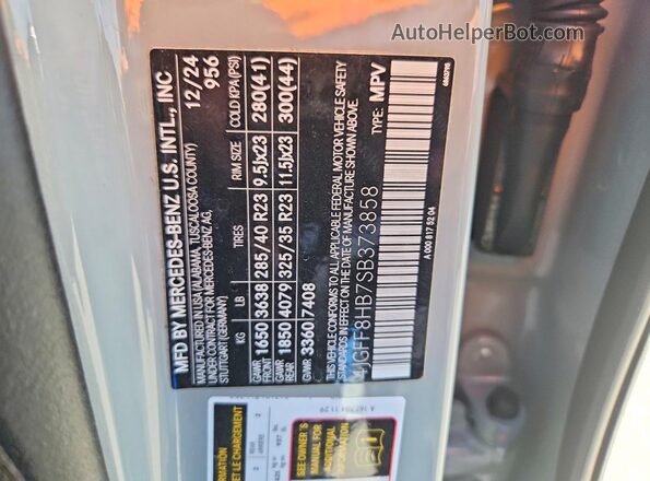 4JGFF8HB7SB373858 2025 MERCEDES-BENZ GLS Серый Панорамный вид салона 360°