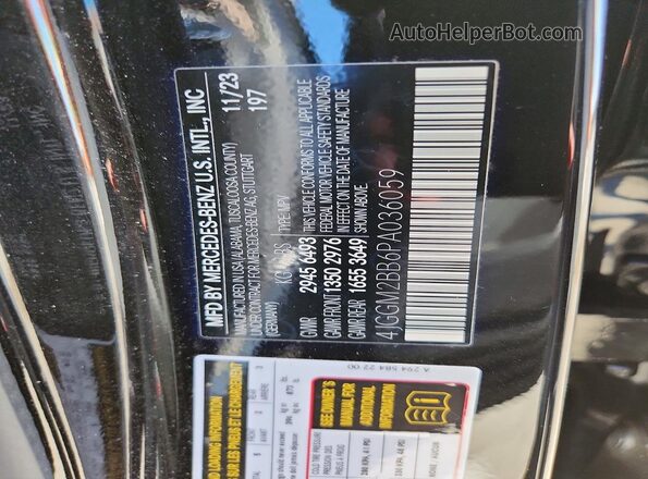 4JGGM2BB6PA036059 2023 MERCEDES-BENZ EQE Black Vista del compartimento del motor