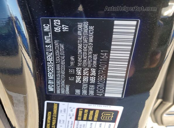 4JGGM2BB7PA011641 2023 MERCEDES-BENZ EQE Черный Вид наклейки с VIN-кодом