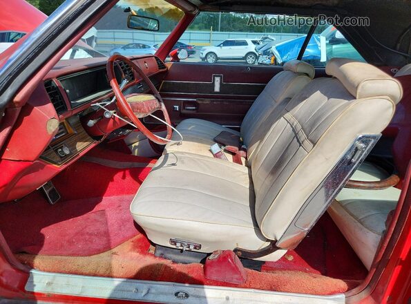 4P67J5X148041 1975 BUICK LESABRE Red Widok wnętrza z przodu