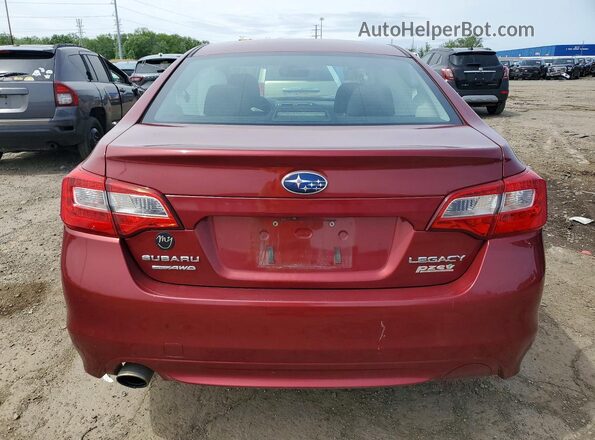 4S3BNAB68H3066145 2017 SUBARU LEGACY Red უკანა ხედი