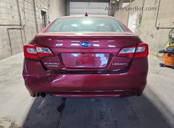 4S3BNAC61G3053637 2016 SUBARU LEGACY Red Вид ззаду