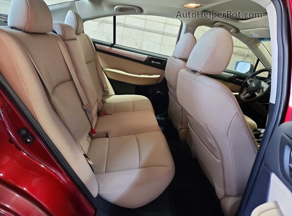 4S3BNAC61G3053637 2016 SUBARU LEGACY Red Вид задніх сидінь