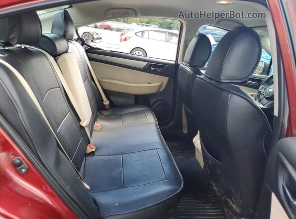4S3BNAC66J3020608 2018 SUBARU LEGACY Red Widok tylnych siedzeń