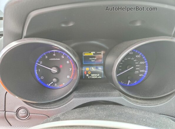 4S3BNAC67H3040862 2017 SUBARU LEGACY Синий Вид щитка приборов