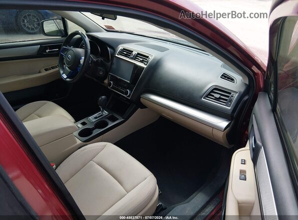 4S3BNAC68J3014809 2018 SUBARU LEGACY Red Front interior view