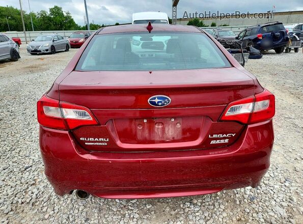 4S3BNAC6XG3018952 2016 SUBARU LEGACY Maroon Vista trasera
