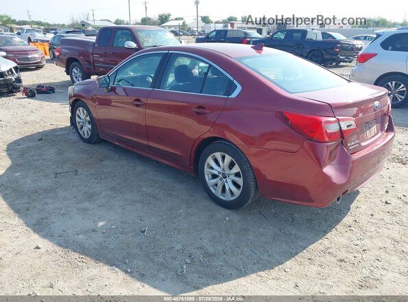 4S3BNAF62G3055876 2016 SUBARU LEGACY Burgundy Հետևի ձախ