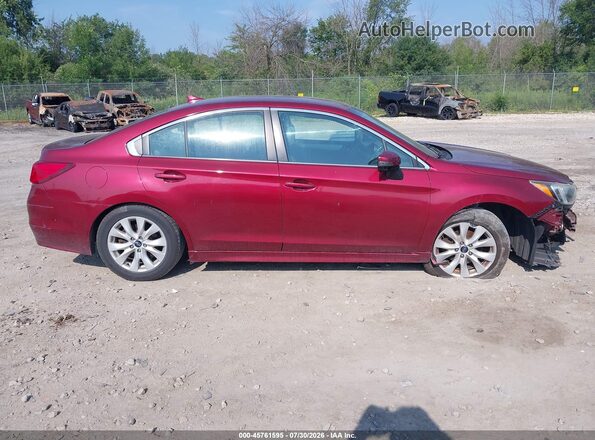 4S3BNAF62G3055876 2016 SUBARU LEGACY Burgundy Սալոնի 360 աստիճան տեսք