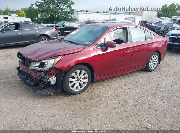 4S3BNAF63H3024489 2017 SUBARU LEGACY Burgundy წინა მარცხენა ხედი სამი მეოთხედიდან