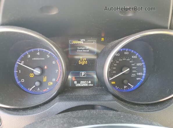 4S3BNAF64K3008003 2019 SUBARU LEGACY Gray Widok zestawu wskaźników