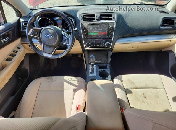 4S3BNAF65K3034707 2019 SUBARU LEGACY Red Dashboard view