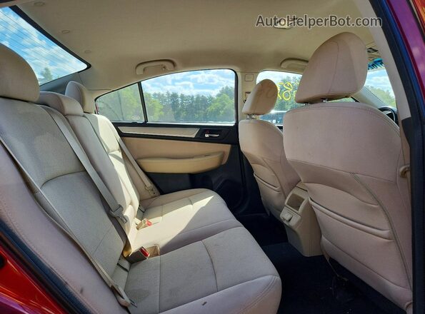 4S3BNAF65K3034707 2019 SUBARU LEGACY Red Rear seats view