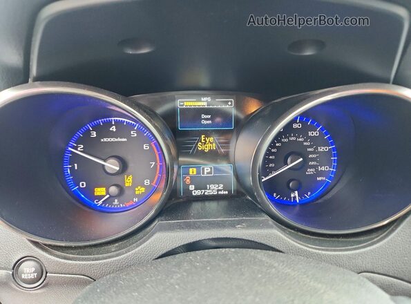 4S3BNAF67G3052584 2016 SUBARU LEGACY Синий Вид щитка приборов