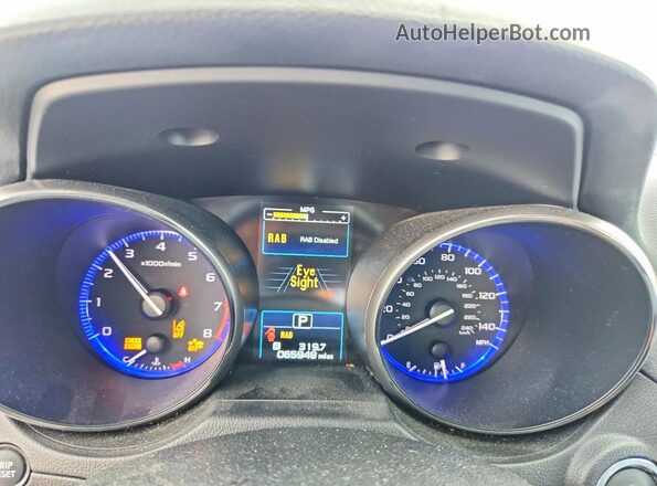 4S3BNAN62H3059008 2017 SUBARU LEGACY Blue Widok zestawu wskaźników