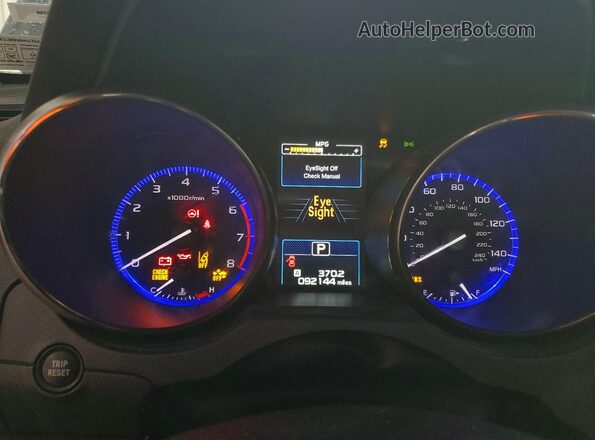 4S3BNAN67G3057852 2016 SUBARU LEGACY Синий Вид щитка приборов