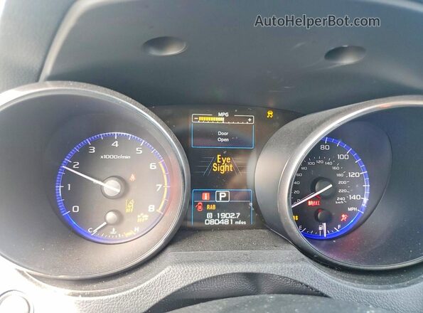 4S3BNAN67K3031308 2019 SUBARU LEGACY Blue Вид щитка приладів