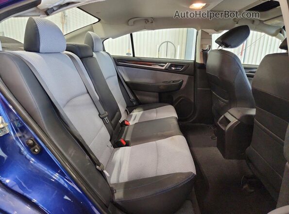 4S3BNAR66H3054713 2017 SUBARU LEGACY Blue Widok tylnych siedzeń