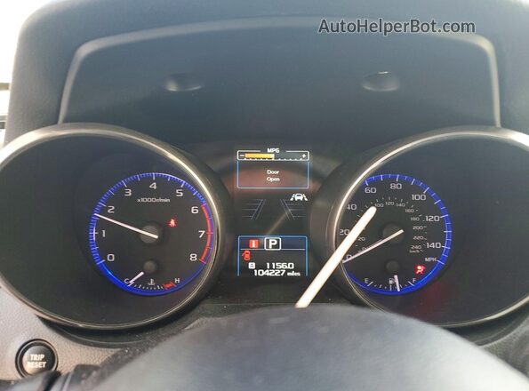 4S3BNAS62K3021824 2019 SUBARU LEGACY White Instrument cluster view