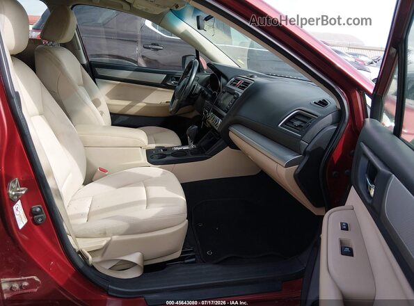 4S3BNBC65G3061455 2016 SUBARU LEGACY Red წინა სალონის ხედი