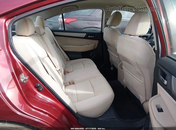 4S3BNBC65G3061455 2016 SUBARU LEGACY Red VIN კოდის სტიკერის ხედი