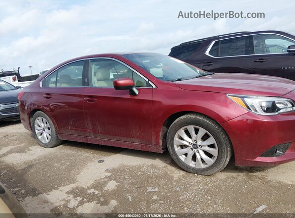 4S3BNBC65G3061455 2016 SUBARU LEGACY Red უკანა სალონის ხედი