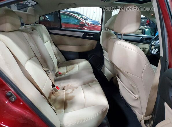 4S3BNBE65G3012415 2016 SUBARU LEGACY Burgundy Vista de los asientos traseros