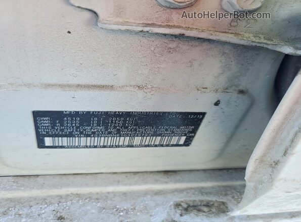 4S3BNBN61G3029793 2016 SUBARU LEGACY White ძრავის განყოფილების ხედი