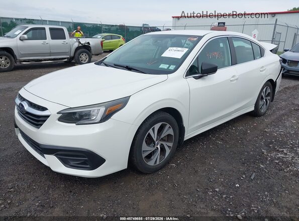 4S3BWAB63L3009583 2020 SUBARU LEGACY White Vista tres cuartos delantera izquierda