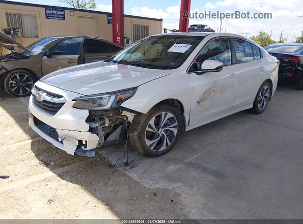 4S3BWAC62L3011792 2020 SUBARU LEGACY White Vista tres cuartos delantera izquierda