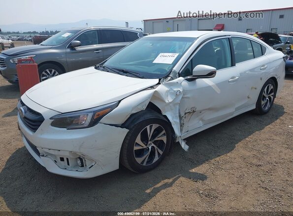 4S3BWAC67L3021945 2020 SUBARU LEGACY White Vista tres cuartos delantera izquierda