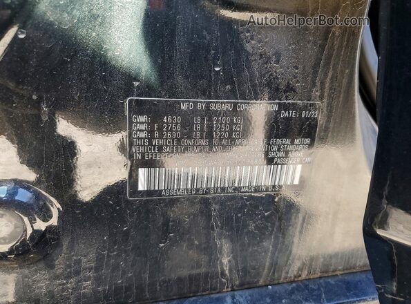4S3BWAD68P3009680 2023 SUBARU LEGACY Black Vista del compartimento del motor