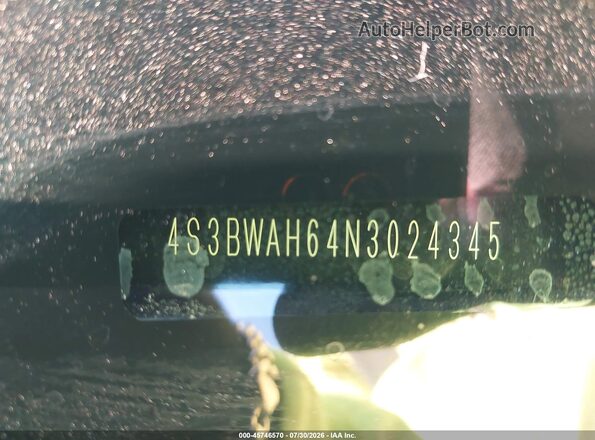 4S3BWAH64N3024345 2022 SUBARU LEGACY Черный Вид подкапотного пространства