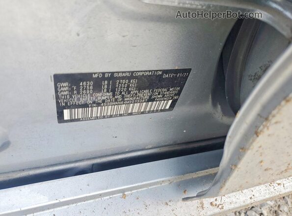 4S3BWAN64M3013381 2021 SUBARU LEGACY Silver Widok komory silnika