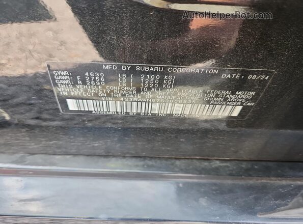 4S3BWAN67S3006535 2025 SUBARU LEGACY Black Շարժիչի բաժամունքի տեսք