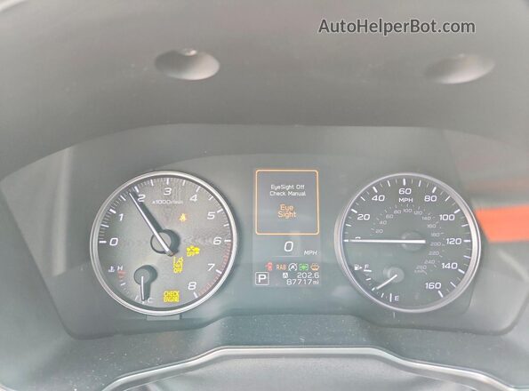 4S3BWAN6XM3015748 2021 SUBARU LEGACY Charcoal ხელსაწყოთა პანელის ხედი