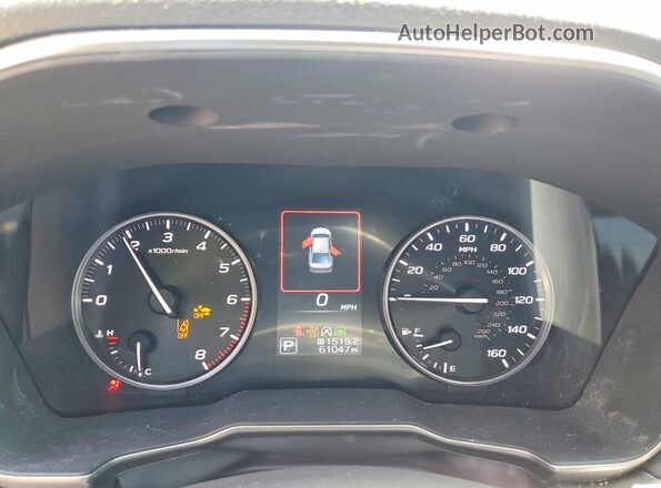 4S3BWAN6XR3009939 2024 SUBARU LEGACY Gray Вид щитка приладів