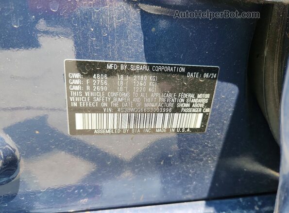 4S3BWGG66S3003996 2025 SUBARU LEGACY Синий Вид подкапотного пространства