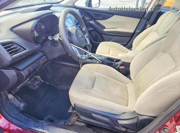 4S3GKAA60K1612939 2019 SUBARU IMPREZA Красный Вид салона спереди