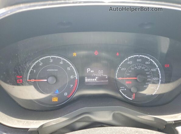 4S3GKAA61H3624871 2017 SUBARU IMPREZA White Widok zestawu wskaźników