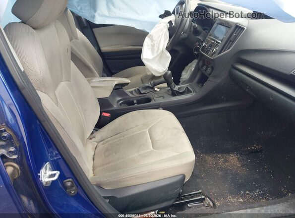 4S3GKAA63N1607464 2022 SUBARU IMPREZA Blue Vista interior delantera
