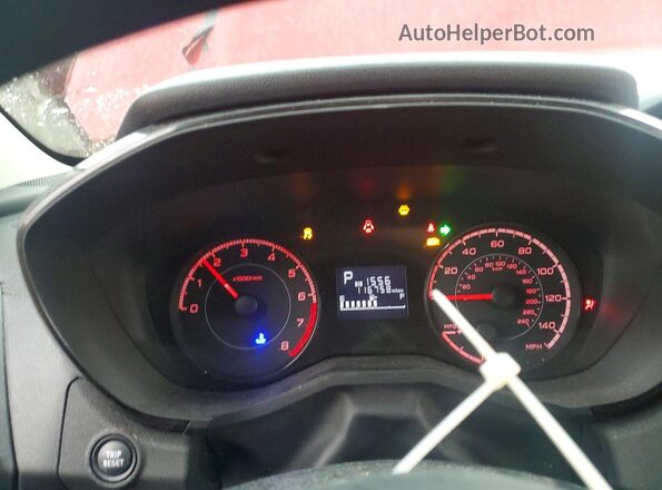 4S3GKAA65H3613629 2017 SUBARU IMPREZA Red Instrument cluster view